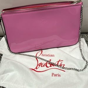 Out of the Box Christian Louboutin Barbie Pink Gummy Loubila Chain Clutch Purse